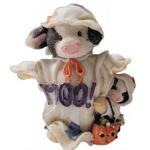 Mary's Moo Moos Vintage "Peek a Moo" Enesco 1996 Halloween Cow